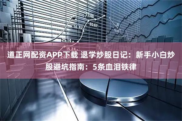 道正网配资APP下载 退学炒股日记：新手小白炒股避坑指南：5条血泪铁律